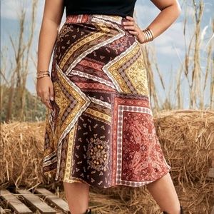 BRAND NEW: Scarf Print Skirt